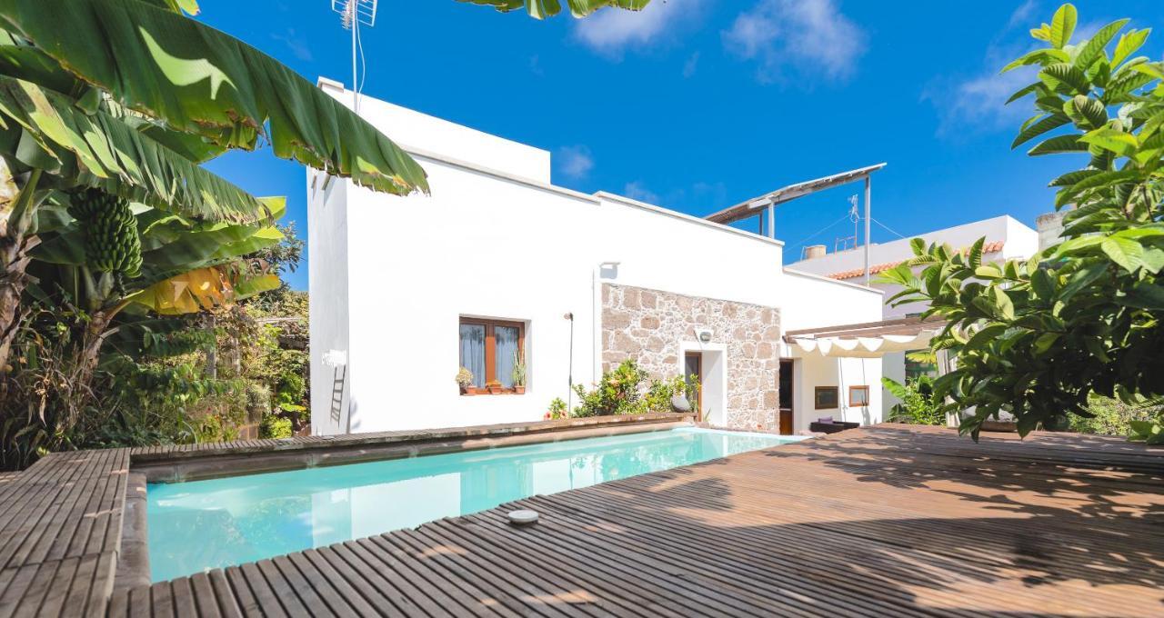Villa Canaria Piscina Jacuzzi Jardin Santa Maria de Guia de Gran Canaria Bagian luar foto